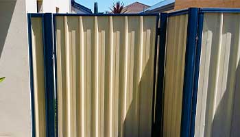 Beige And Blue Colourbond Gates Perth Gallery Image