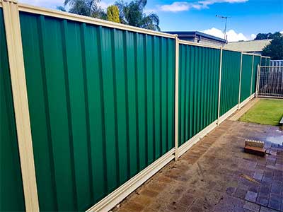 Green And Beige Colourbond Fence Perth Gallery Image