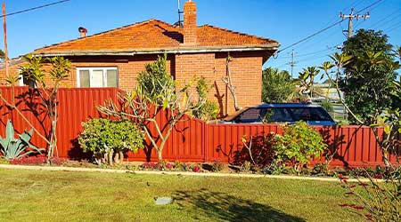 Red Colorbond Fence Perth Gallery Image